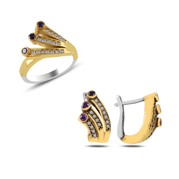Turkish Handmade Lux Jewelry 925 Sterling Silver Ladies Womans Set 102 silverbazaaristanbul 