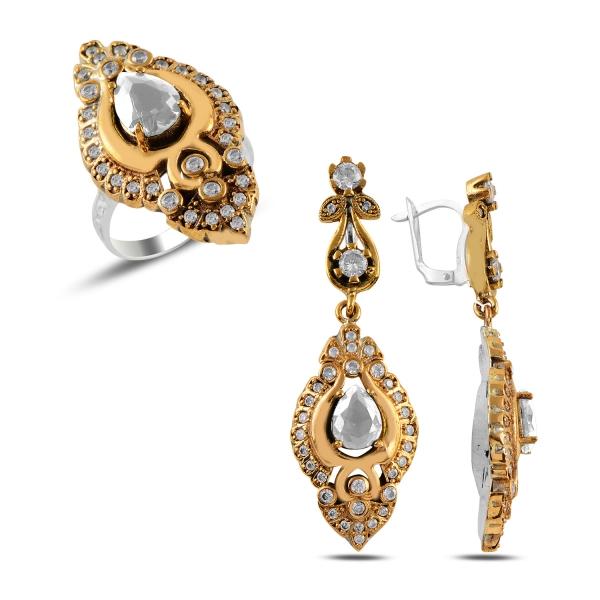 Turkish Handmade Lux Jewelry 925 Sterling Silver Ladies Womans Set 104 silverbazaaristanbul 