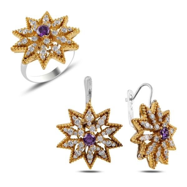 Turkish Handmade Lux Jewelry 925 Sterling Silver Ladies Womans Set 107 silverbazaaristanbul 