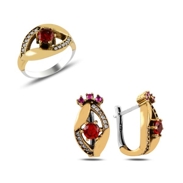 Turkish Handmade Lux Jewelry 925 Sterling Silver Ladies Womans Set 114 silverbazaaristanbul 