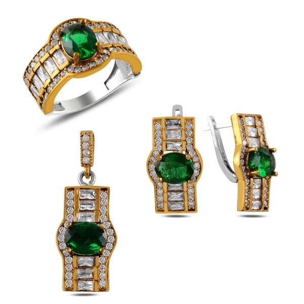 Turkish Handmade Lux Jewelry 925 Sterling Silver Ladies Womans Set 124 silverbazaaristanbul 