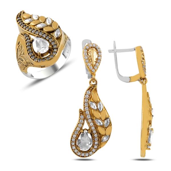Turkish Handmade Lux Jewelry 925 Sterling Silver Ladies Womans Set 127 silverbazaaristanbul 
