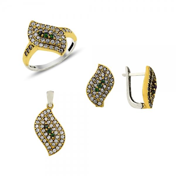 Turkish Handmade Lux Jewelry 925 Sterling Silver Ladies Womans Set 17 silverbazaaristanbul 