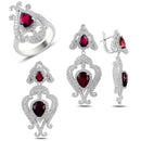 Turkish Handmade Lux Jewelry 925 Sterling Silver Ladies Womans Set 196 silverbazaaristanbul 