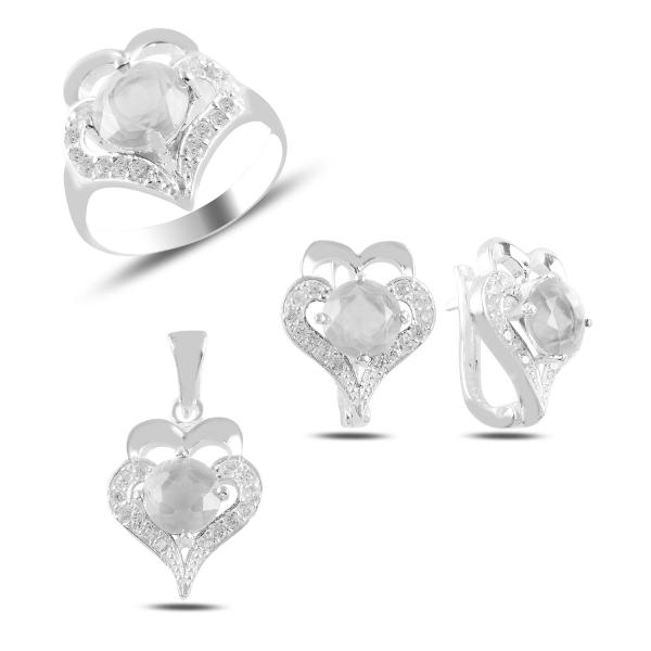 Turkish Handmade Lux Jewelry 925 Sterling Silver Ladies Womans Set 198 silverbazaaristanbul 