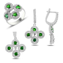 Turkish Handmade Lux Jewelry 925 Sterling Silver Ladies Womans Set 201 silverbazaaristanbul 