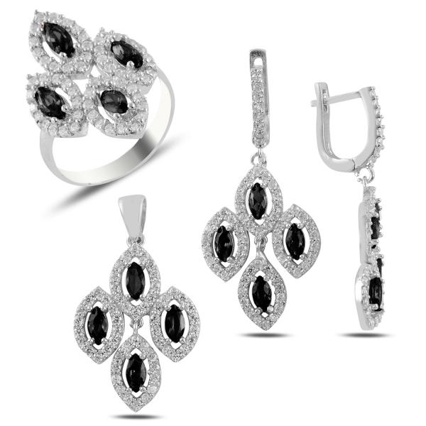 Turkish Handmade Lux Jewelry 925 Sterling Silver Ladies Womans Set 205 silverbazaaristanbul 