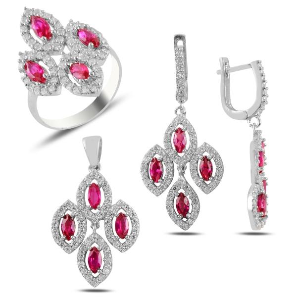 Turkish Handmade Lux Jewelry 925 Sterling Silver Ladies Womans Set 207 silverbazaaristanbul 