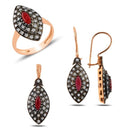 Turkish Handmade Lux Jewelry 925 Sterling Silver Ladies Womans Set 213 silverbazaaristanbul 