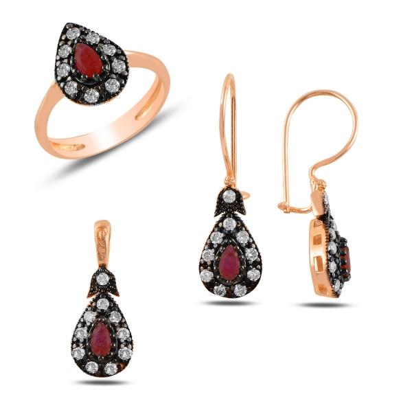 Turkish Handmade Lux Jewelry 925 Sterling Silver Ladies Womans Set 214 silverbazaaristanbul 