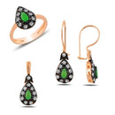 Turkish Handmade Lux Jewelry 925 Sterling Silver Ladies Womans Set 215 silverbazaaristanbul 