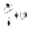 Turkish Handmade Lux Jewelry 925 Sterling Silver Ladies Womans Set 224 silverbazaaristanbul 