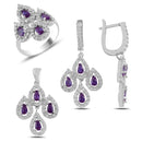 Turkish Handmade Lux Jewelry 925 Sterling Silver Ladies Womans Set 229 silverbazaaristanbul 