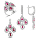 Turkish Handmade Lux Jewelry 925 Sterling Silver Ladies Womans Set 231 silverbazaaristanbul 