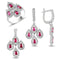 Turkish Handmade Lux Jewelry 925 Sterling Silver Ladies Womans Set 231 silverbazaaristanbul 