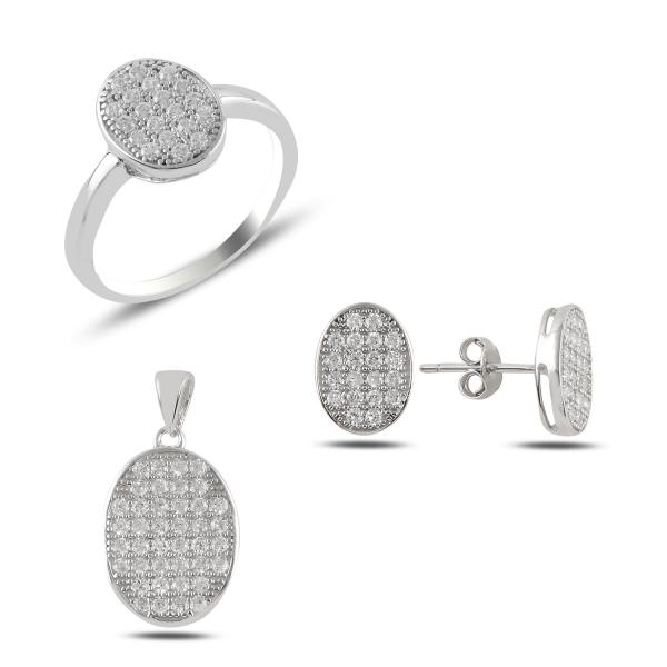 Turkish Handmade Lux Jewelry 925 Sterling Silver Ladies Womans Set 245 silverbazaaristanbul 