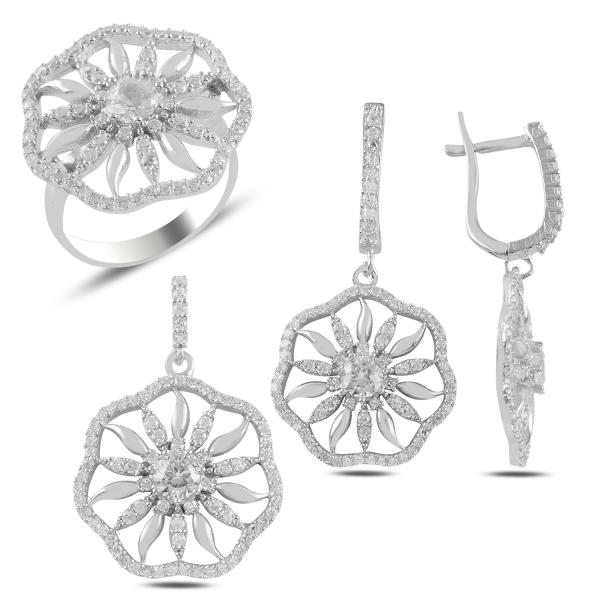 Turkish Handmade Lux Jewelry 925 Sterling Silver Ladies Womans Set 250 silverbazaaristanbul 
