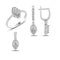 Turkish Handmade Lux Jewelry 925 Sterling Silver Ladies Womans Set 259 silverbazaaristanbul 