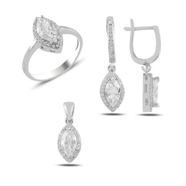 Turkish Handmade Lux Jewelry 925 Sterling Silver Ladies Womans Set 264 silverbazaaristanbul 