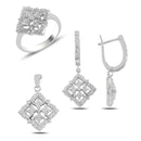 Turkish Handmade Lux Jewelry 925 Sterling Silver Ladies Womans Set 265 silverbazaaristanbul 