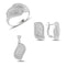 Turkish Handmade Lux Jewelry 925 Sterling Silver Ladies Womans Set 267 silverbazaaristanbul 