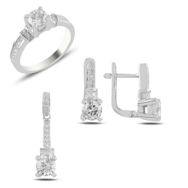 Turkish Handmade Lux Jewelry 925 Sterling Silver Ladies Womans Set 271 silverbazaaristanbul 