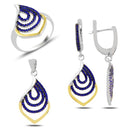 Turkish Handmade Lux Jewelry 925 Sterling Silver Ladies Womans Set 291 silverbazaaristanbul 