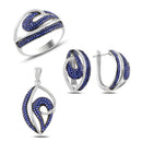 Turkish Handmade Lux Jewelry 925 Sterling Silver Ladies Womans Set 293 silverbazaaristanbul 