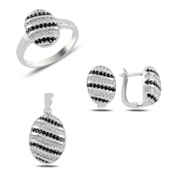Turkish Handmade Lux Jewelry 925 Sterling Silver Ladies Womans Set 295 silverbazaaristanbul 
