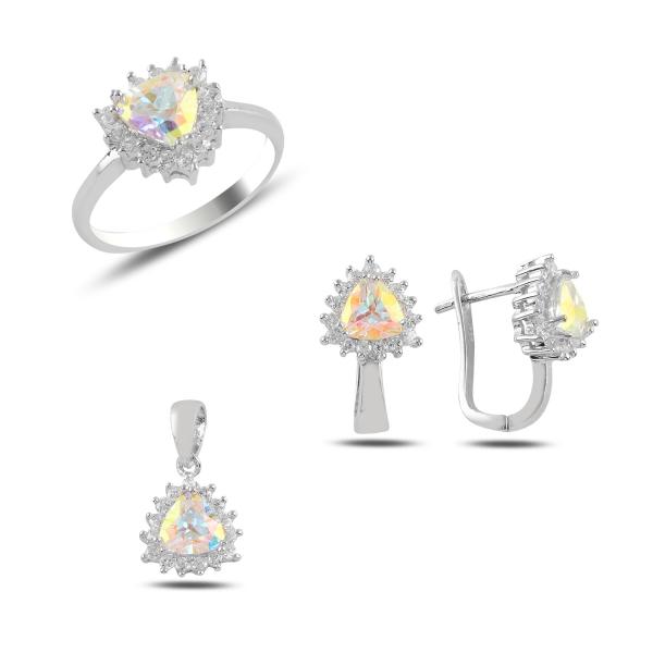 Turkish Handmade Lux Jewelry 925 Sterling Silver Ladies Womans Set 301 silverbazaaristanbul 