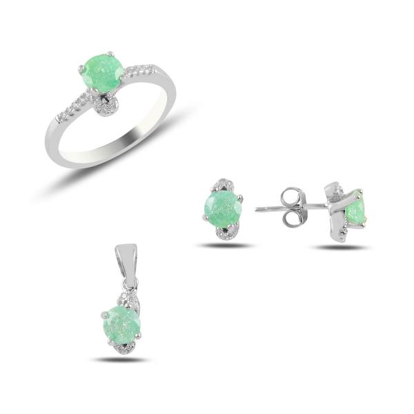 Turkish Handmade Lux Jewelry 925 Sterling Silver Ladies Womans Set 308 silverbazaaristanbul 