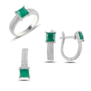 Turkish Handmade Lux Jewelry 925 Sterling Silver Ladies Womans Set 309 silverbazaaristanbul 
