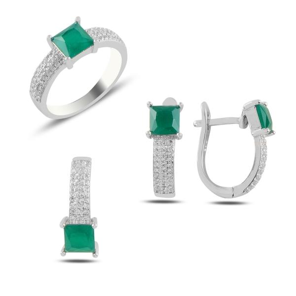 Turkish Handmade Lux Jewelry 925 Sterling Silver Ladies Womans Set 309 silverbazaaristanbul 