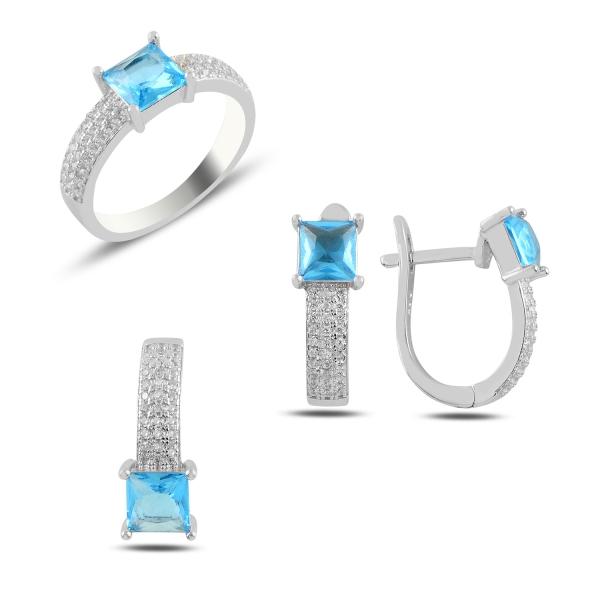 Turkish Handmade Lux Jewelry 925 Sterling Silver Ladies Womans Set 312 silverbazaaristanbul 