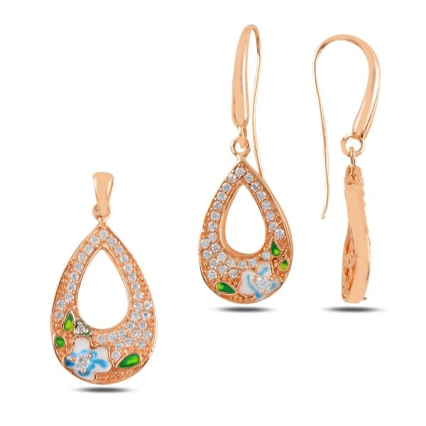 Turkish Handmade Lux Jewelry 925 Sterling Silver Ladies Womans Set 349 silverbazaaristanbul 