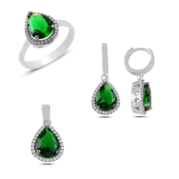 Turkish Handmade Lux Jewelry 925 Sterling Silver Ladies Womans Set 350 silverbazaaristanbul 