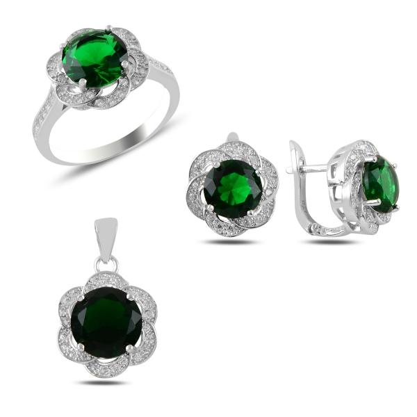 Turkish Handmade Lux Jewelry 925 Sterling Silver Ladies Womans Set 356 silverbazaaristanbul 