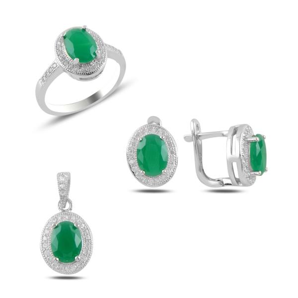 Turkish Handmade Lux Jewelry 925 Sterling Silver Ladies Womans Set 359 silverbazaaristanbul 