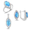 Turkish Handmade Lux Jewelry 925 Sterling Silver Ladies Womans Set 361 silverbazaaristanbul 