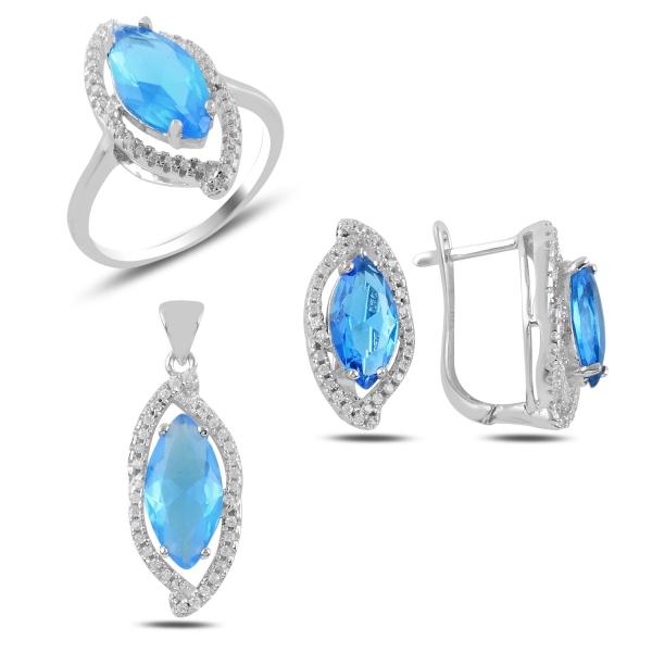 Turkish Handmade Lux Jewelry 925 Sterling Silver Ladies Womans Set 361 silverbazaaristanbul 