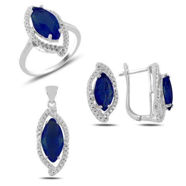 Turkish Handmade Lux Jewelry 925 Sterling Silver Ladies Womans Set 364 silverbazaaristanbul 