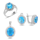 Turkish Handmade Lux Jewelry 925 Sterling Silver Ladies Womans Set 366 silverbazaaristanbul 