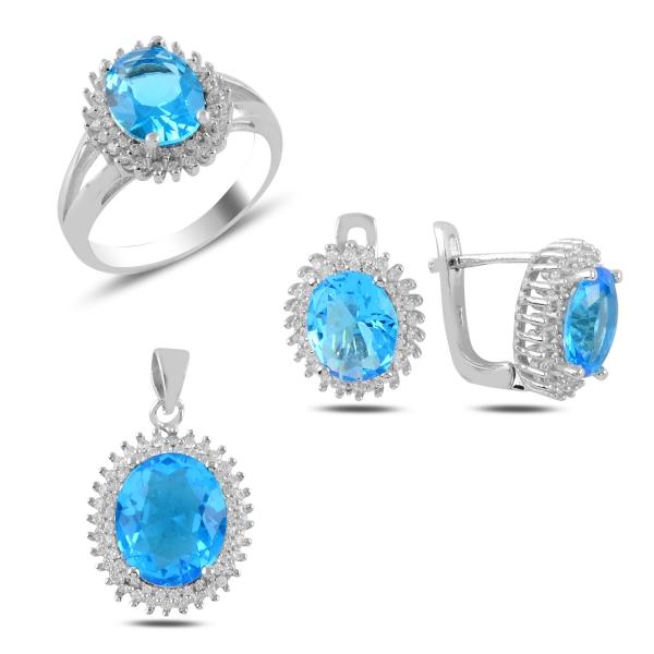 Turkish Handmade Lux Jewelry 925 Sterling Silver Ladies Womans Set 366 silverbazaaristanbul 