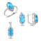 Turkish Handmade Lux Jewelry 925 Sterling Silver Ladies Womans Set 378 silverbazaaristanbul 