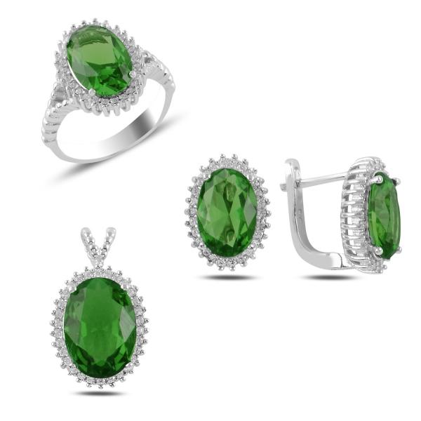 Turkish Handmade Lux Jewelry 925 Sterling Silver Ladies Womans Set 380 silverbazaaristanbul 