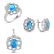 Turkish Handmade Lux Jewelry 925 Sterling Silver Ladies Womans Set 396 silverbazaaristanbul 