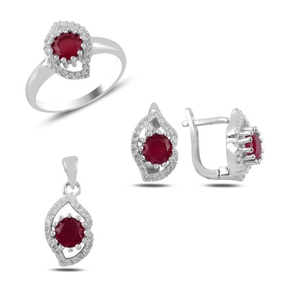 Turkish Handmade Lux Jewelry 925 Sterling Silver Ladies Womans Set 398 silverbazaaristanbul 