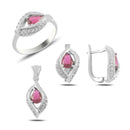 Turkish Handmade Lux Jewelry 925 Sterling Silver Ladies Womans Set 403 silverbazaaristanbul 