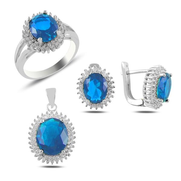 Turkish Handmade Lux Jewelry 925 Sterling Silver Ladies Womans Set 408 silverbazaaristanbul 