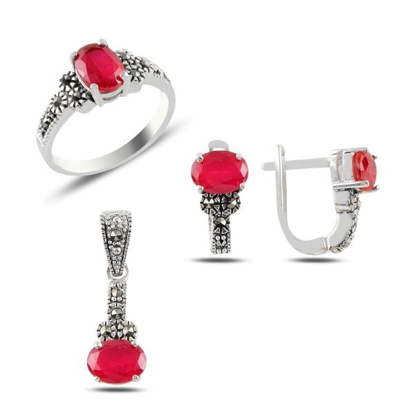 Turkish Handmade Lux Jewelry 925 Sterling Silver Ladies Womans Set 411 silverbazaaristanbul 